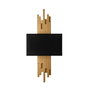 Opviq Axıs - 15114 Lámpara de Pared de Metal y Tela Dorado y Negro